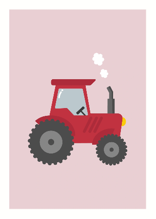 Röd traktor