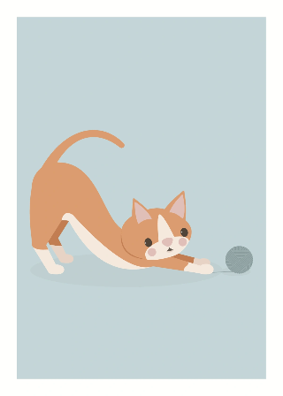Förhandsvisning av Posters: Orange katt leker