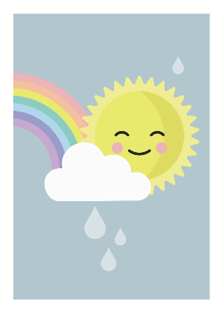 Förhandsvisning av Posters: Regnbåge med sol