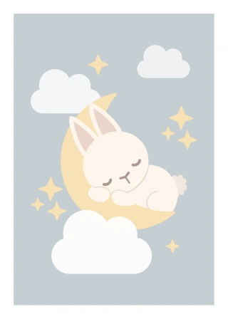 Sömnig kaninunge