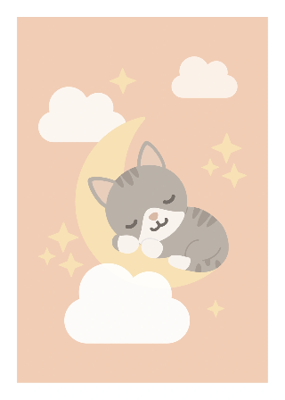 Förhandsvisning av Posters: Sömnig kattunge