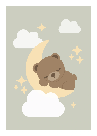 Förhandsvisning av Posters: Sömnig björnunge