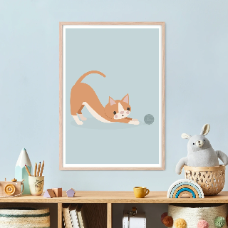 Förhandsvisning av Posters: Orange katt leker