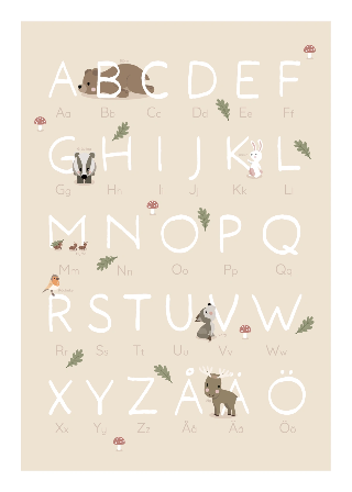 Förhandsvisning av Posters: Alfabet med skogsdjur