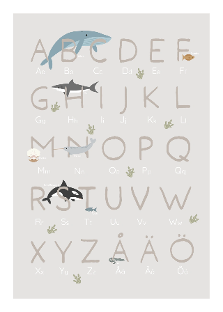 Förhandsvisning av Posters: Alfabet med havsdjur