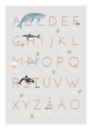Alfabet med havsdjur