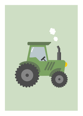 Grön traktor