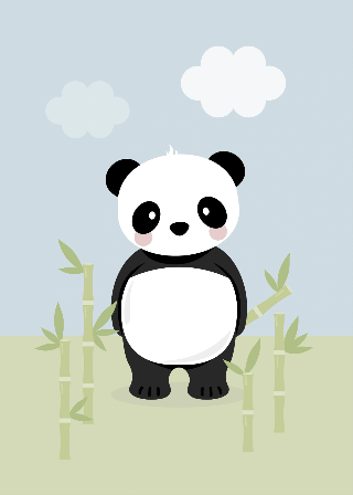 Förhandsvisning av Posters: Panda i bambu