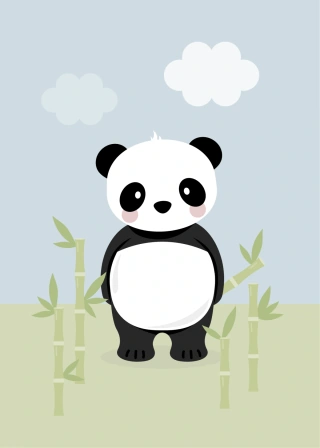 Panda i bambu