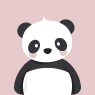 Panda rosa ballong