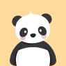 Panda gul ballong
