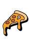 Smältande pizza