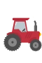 Röd traktor