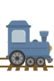 Blått tåg