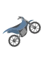 Blå motorcykel