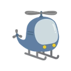 Blå helikopter