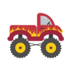 Röd monstertruck